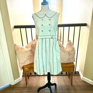 Blue faux design pencil dress, dear creatures blue Alice in wonderland dress